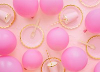 10 eko pastell ballonger rosa 26cm
