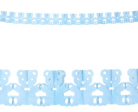 Preview: Baby shower garland light blue 3m