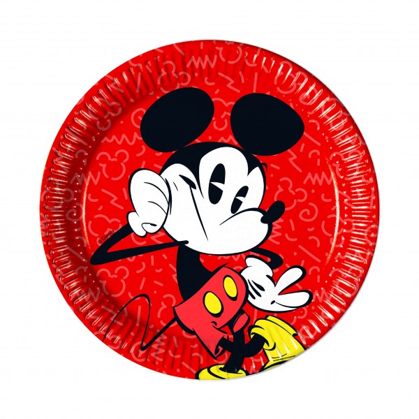 8 super coole Pappteller Micky Maus