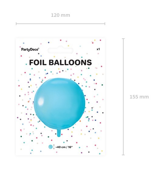 Kugelballon Partylover hellblau 40cm 4