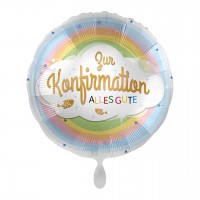 Konfirmation Regenbogen Folienballon 43cm