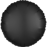 Ædel satinfolie ballon sort 43cm