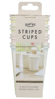 Preview: 8 spring colors paper cups 250ml