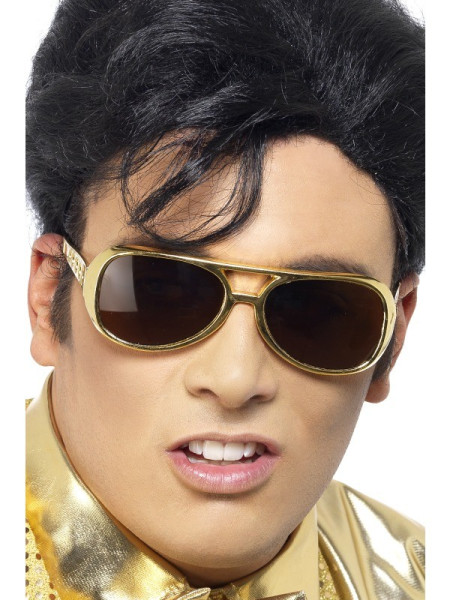 Okulary Elvisa w kolorze złotym
