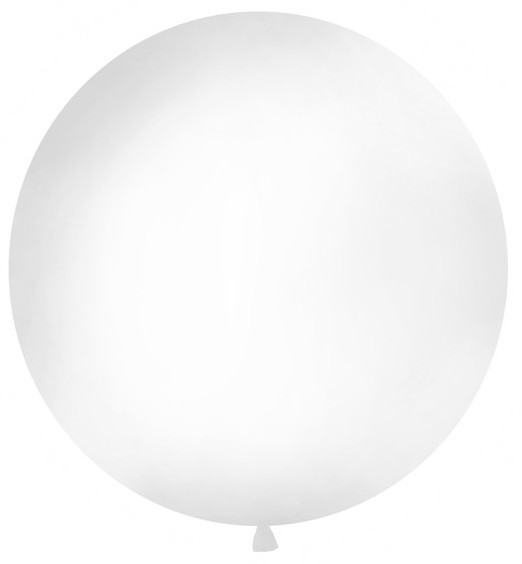 XXL ballonfest kæmpe hvid 1 m