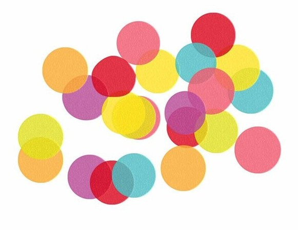Mélange de confettis de fête colorés 10g
