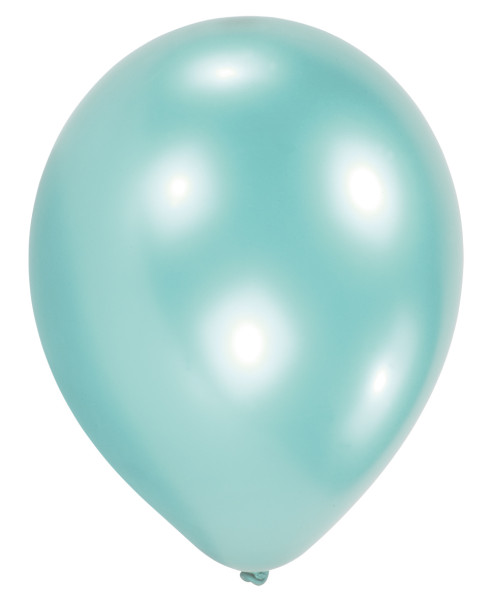 10 ballons bleu caraïbe 27,5cm