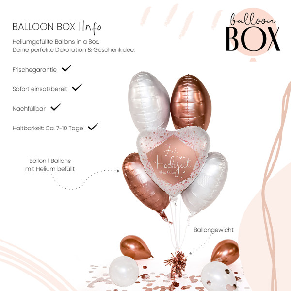 Heliumballon in der Box Zur Hochzeit alles Gute 3