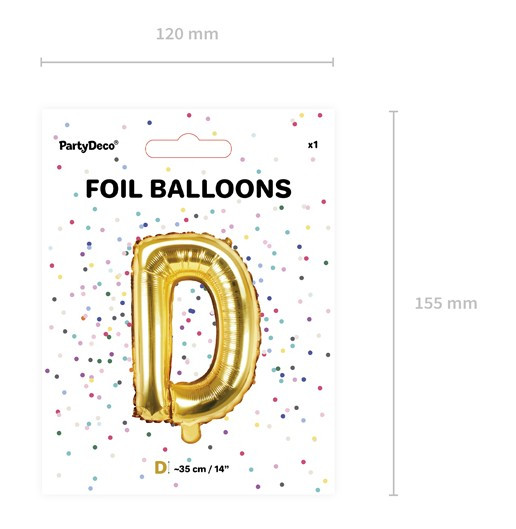 Folienballon D gold 35cm 6