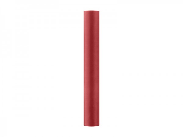 Table runner satin look red 9m2