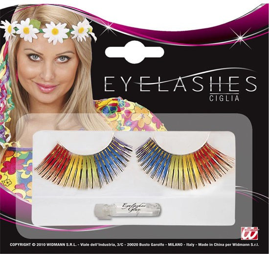 Colorful eyelashes rainbow colors Lea
