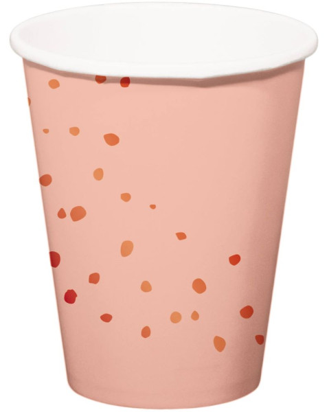 8 paper cups - Rosy Blush 250ml