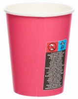 Preview: 8 Live Pink paper cups 227ml