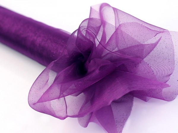 Organza brillante Daphne violeta 9m x 36cm