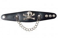 Aperçu: Bracelet pirate crâne noir