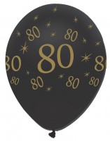 6 Magical 80th Birthday Luftballons 30cm