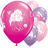 6 Romantic Disney Princess Ballons 30cm