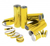 1 roll of golden metallic party streamers
