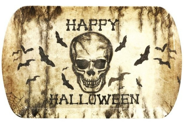 Happy Halloween Skull Serving Tray 39cm x 24cm