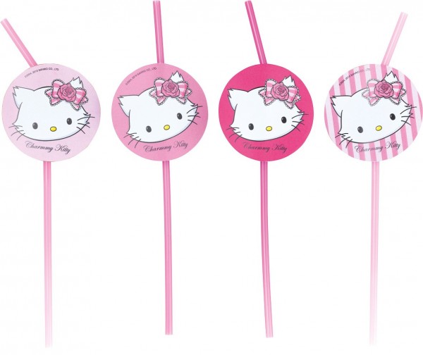 8 uroczych słomek Hello Kitty