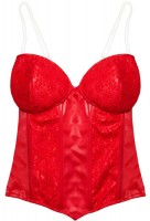 Preview: Red Harleen Corset With Lace