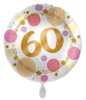 60. Geburtstag Ballon Happy Dots 45cm