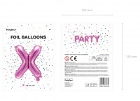 Preview: Foil balloon X fuchsia 35cm