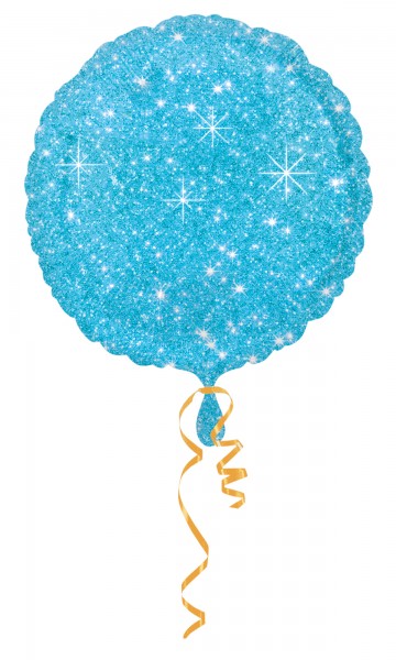 Edler Glitzer Folienballon blau