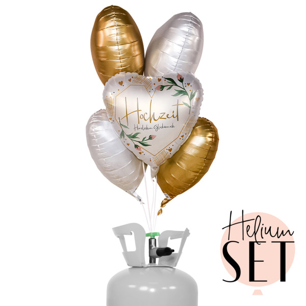 Hochzeit Ballonbouquet-Set mit Heliumbehälter