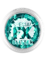 Oversigt: FX Special Glitter Hexagon turkis 2g