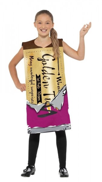 Golden Ticket Chocolate Bar Child Costume