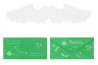 Vorschau: 6 Fußball Einladungskarten Kick it 19 x 9cm