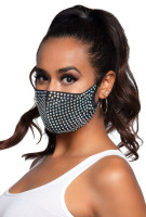 Glamor mouth and nose mask with rhinestones