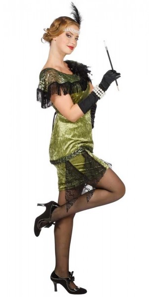 20er Jahre Flapper Kleid Irene grün 2