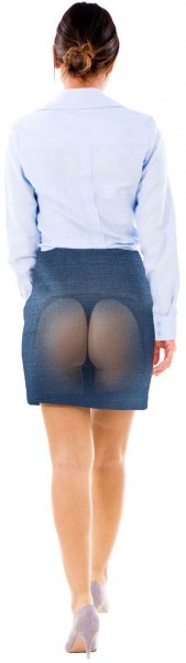 Transparante blauwe rok