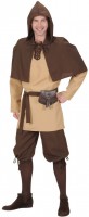 Preview: Brown stealthy medieval mercenary costume