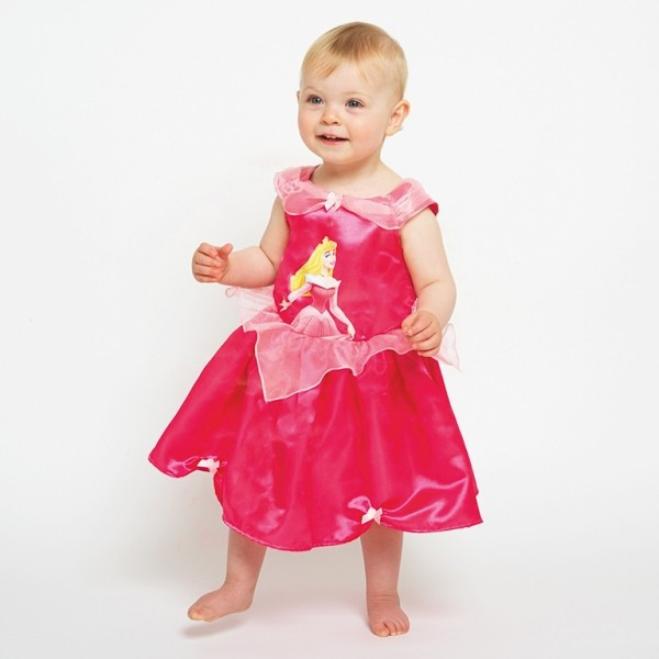 Vestido princesa de la Bella Durmiente rosa para bebé