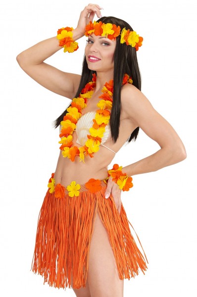 Zestaw kostiumów Miss Hawaje pomarańczowy 2