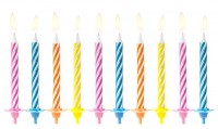 10 Geburtstagskerzen im Farbenmix 6cm