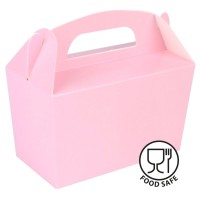 Geschenkbox Rosa mit Tragegriff, lebensmittelecht, 12 cm