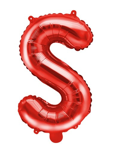 Red S letter balloon 35cm