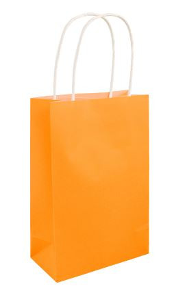 Orange paper gift bag