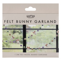 Preview: Felt ball garland with Easter bunnies