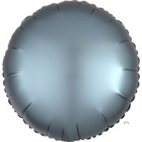Błyszczący stalowo-niebieski balon foliowy 43 cm