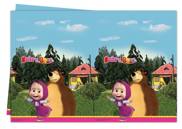 Mantel de la amistad eterna de Masha y el oso 120 x 180 cm