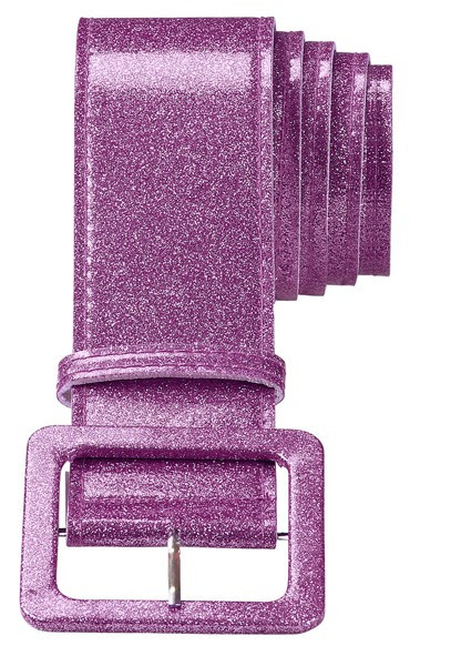 Błyszczący, brokatowy pasek w kolorze fioletowym