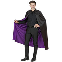 Voorvertoning: Omkeerbare cape zwart-paars voor volwassenen