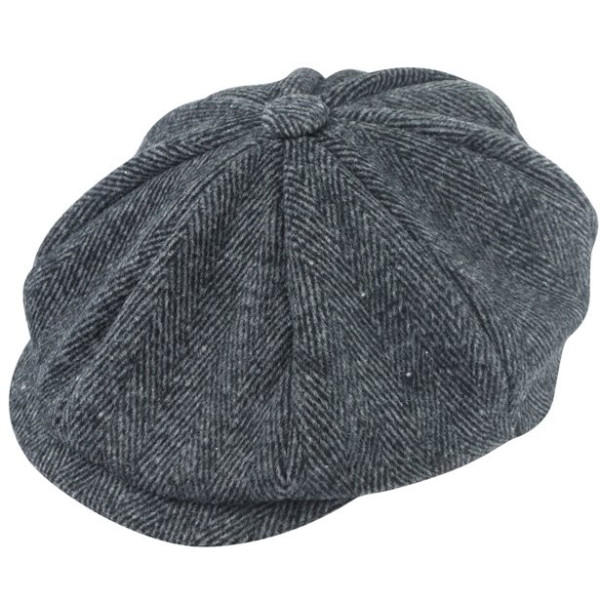 1920s flat cap gray