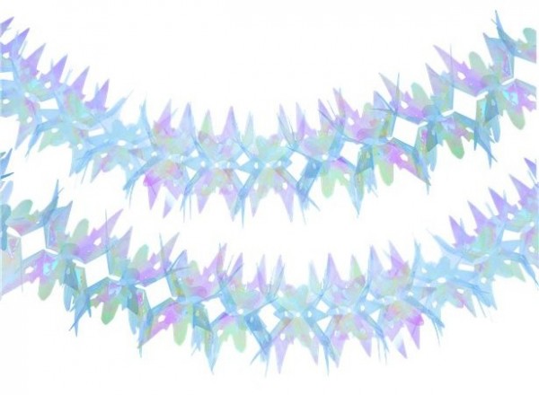 Ghirlanda cristalli di ghiaccio iridescente 3m