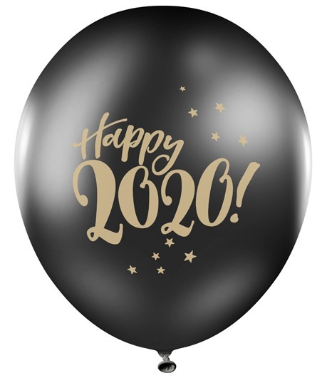 50 Happy 2020 balloons 30cm